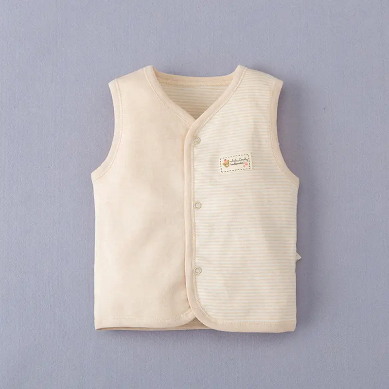 New Baby Striped Cotton Vest for Boys Girls Spring Autumn - Image 2