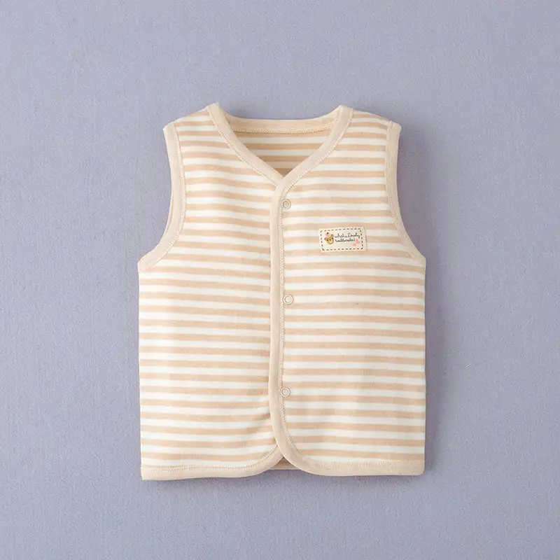 New Baby Striped Cotton Vest for Boys Girls Spring Autumn - Image 3