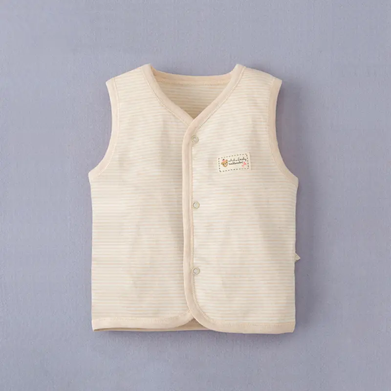 New Baby Striped Cotton Vest for Boys Girls Spring Autumn - Image 5