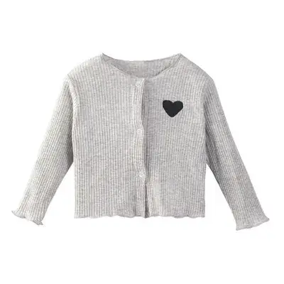 Red Korean Style Baby Cardigan for Girls Spring Autumn