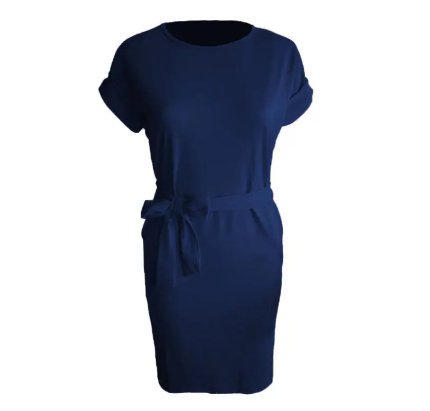Women Off-Neck Lace-Up Bow High Waist Dress - Image 10