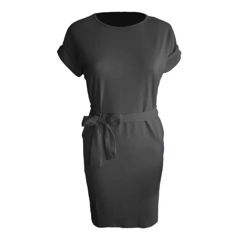 Women Off-Neck Lace-Up Bow High Waist Dress - Image 11