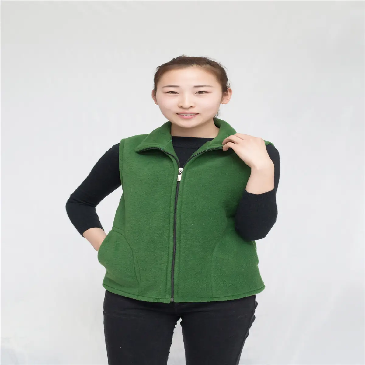 Girls Red Fleece Sleeveless Vest Winter Warm - Image 11