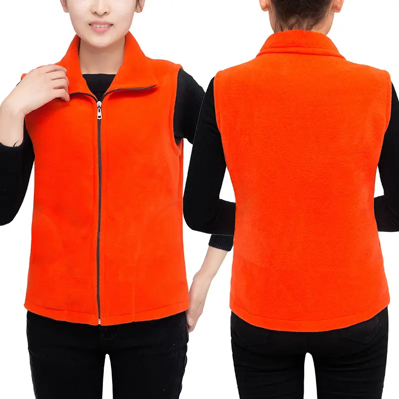 Girls Red Fleece Sleeveless Vest Winter Warm - Image 12