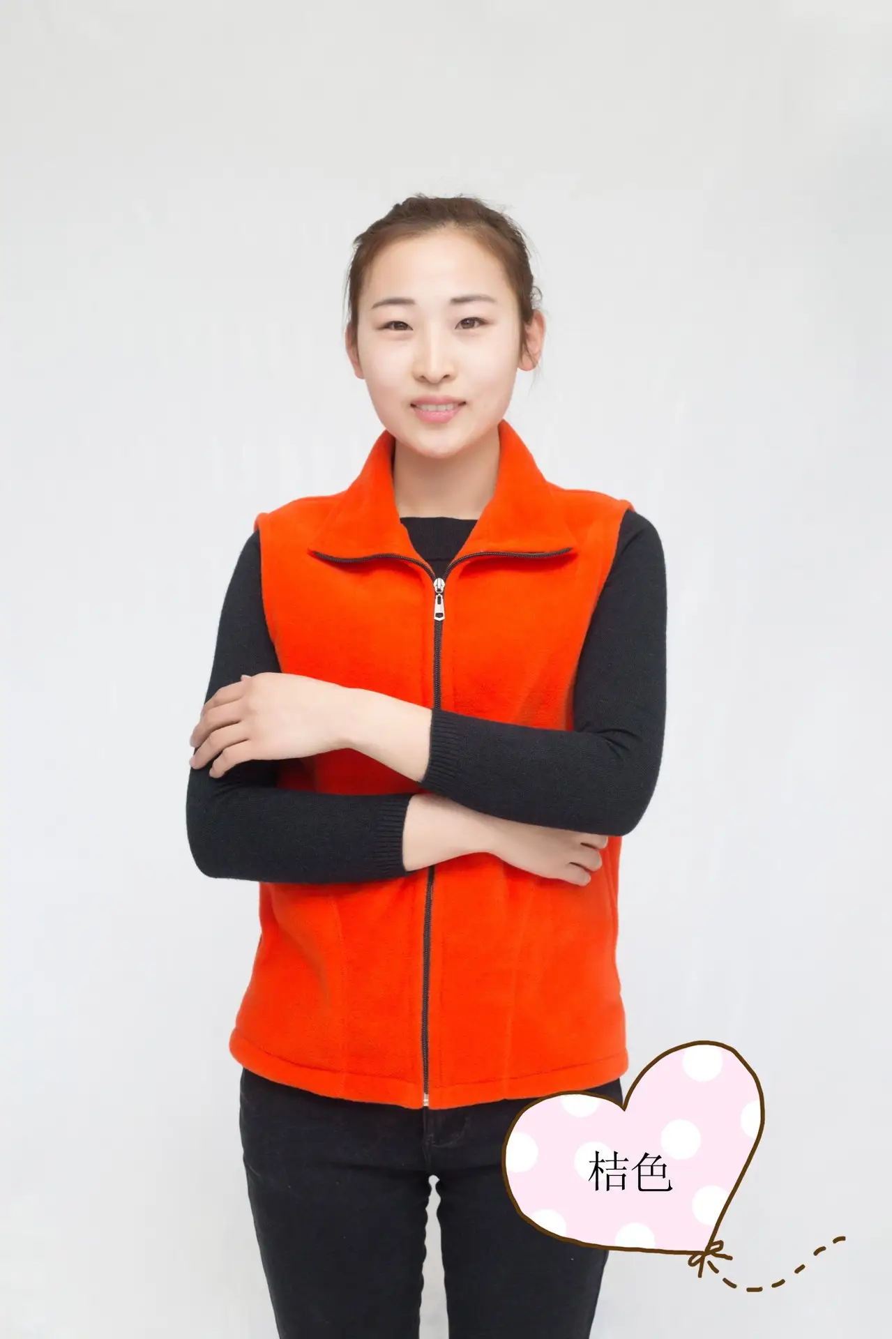 Girls Red Fleece Sleeveless Vest Winter Warm - Image 6
