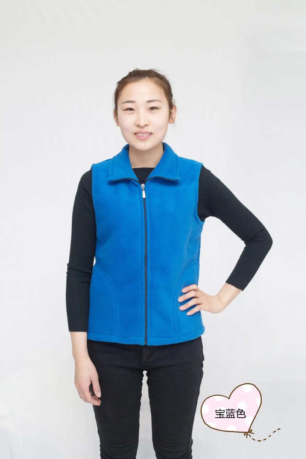 Girls Red Fleece Sleeveless Vest Winter Warm - Image 7