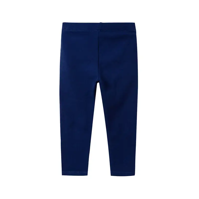 Girls Cat Print Long Trousers Navy Blue Spring Autumn - Image 3