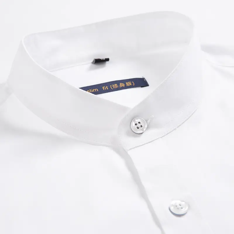 Gold Shield Men's White Long Sleeve Slim Fit Shirt - Image 6