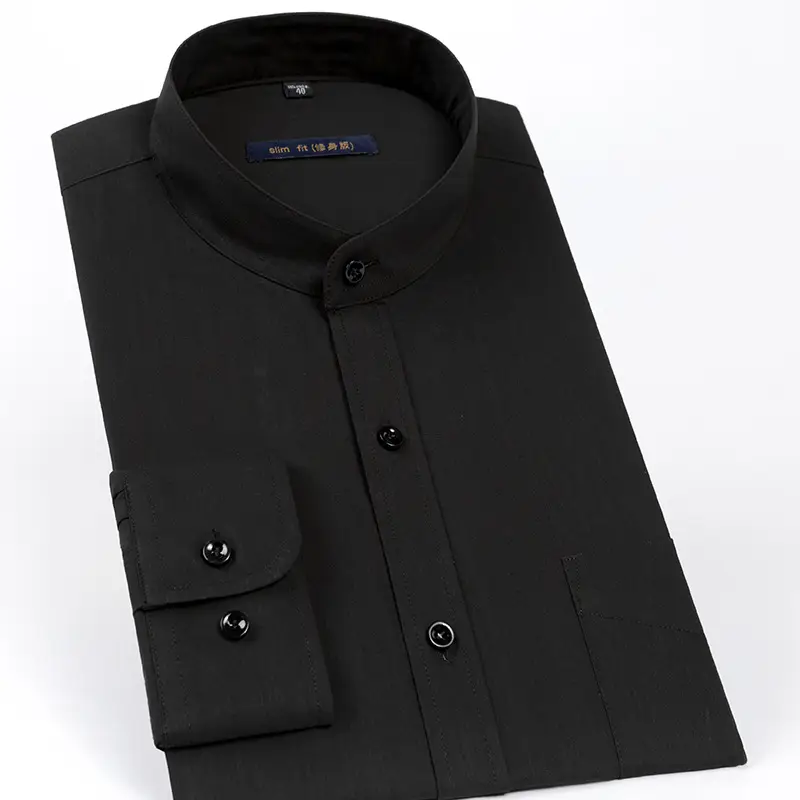 Gold Shield Men's White Long Sleeve Slim Fit Shirt - Image 2