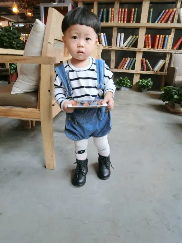 New Men's & Women's Baby Denim Pants Korean Kids All-match Strappers - Image 6