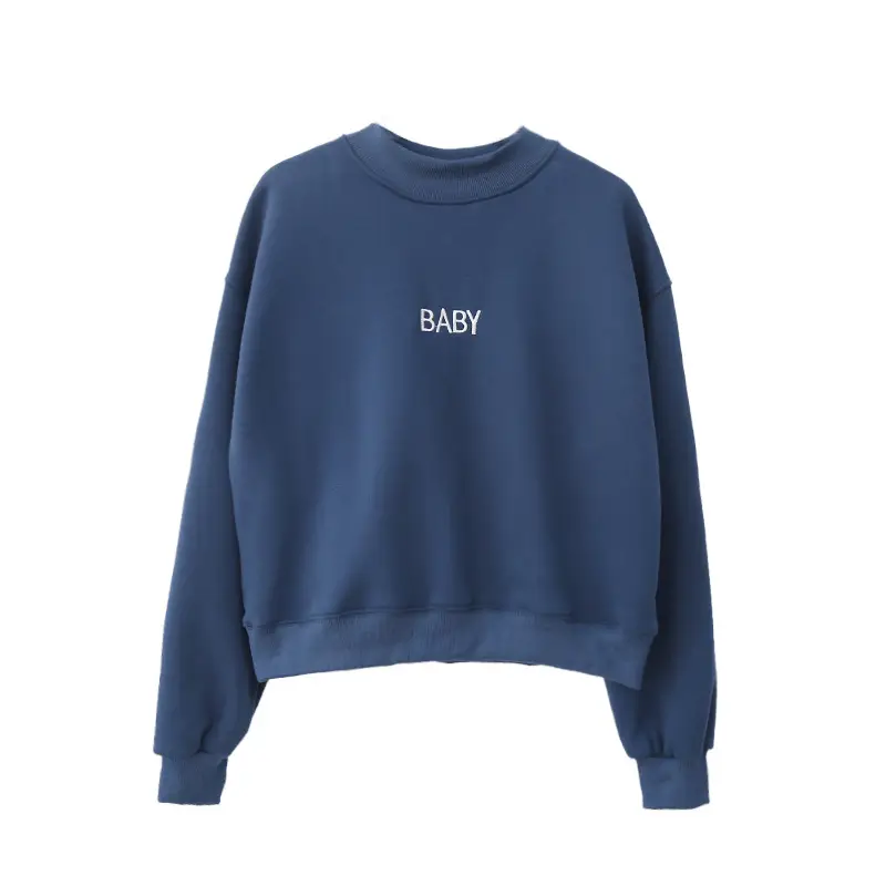 Women Korean Style Fleece Lined Sweatshirt Set White Black - Image 5