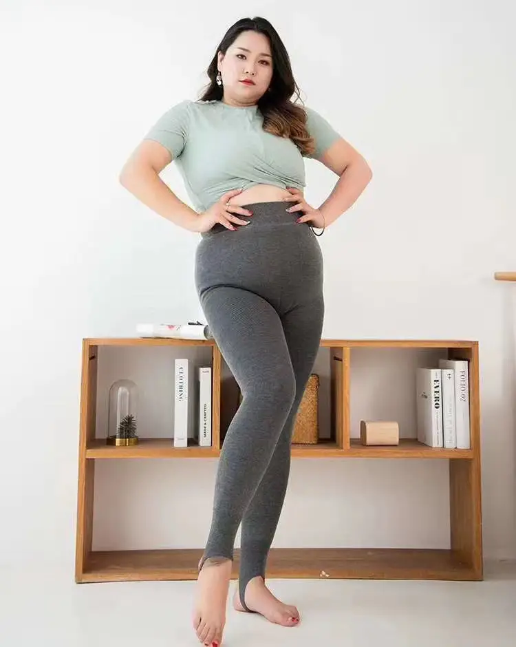 Women Slim Fit Velvet Leggings Large Size - Image 8