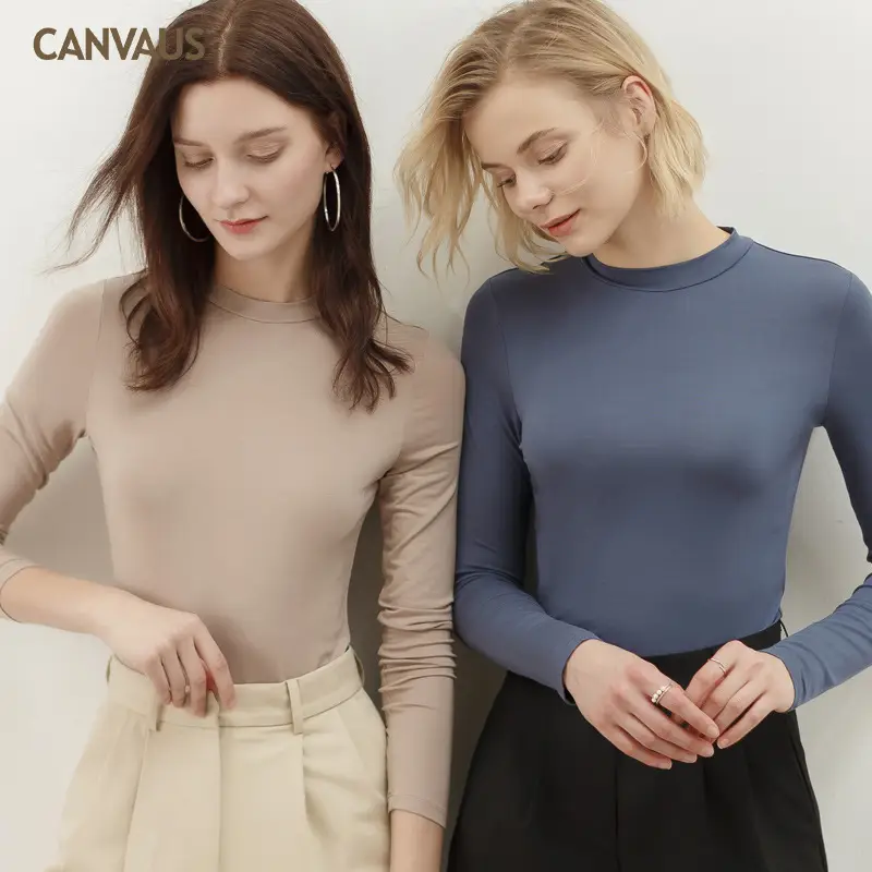 Spring Long Sleeve T-Shirt Women's Solid Color - Image 6