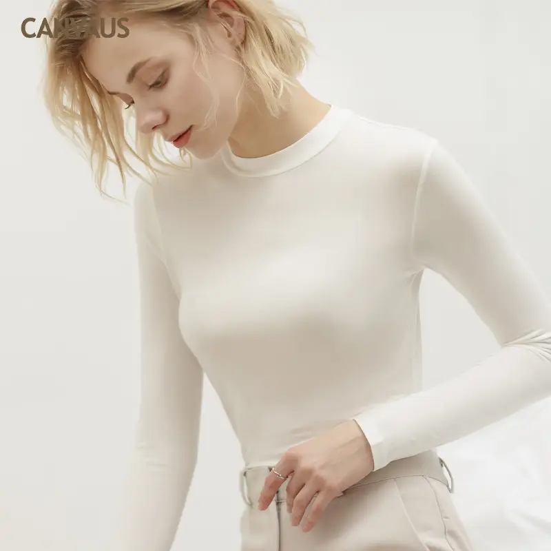 Spring Long Sleeve T-Shirt Women's Solid Color - Image 7