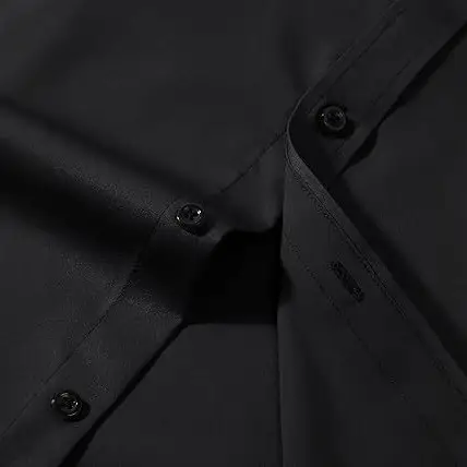 Men's Maroon Stretch Long Sleeve Button Shirt - Image 19