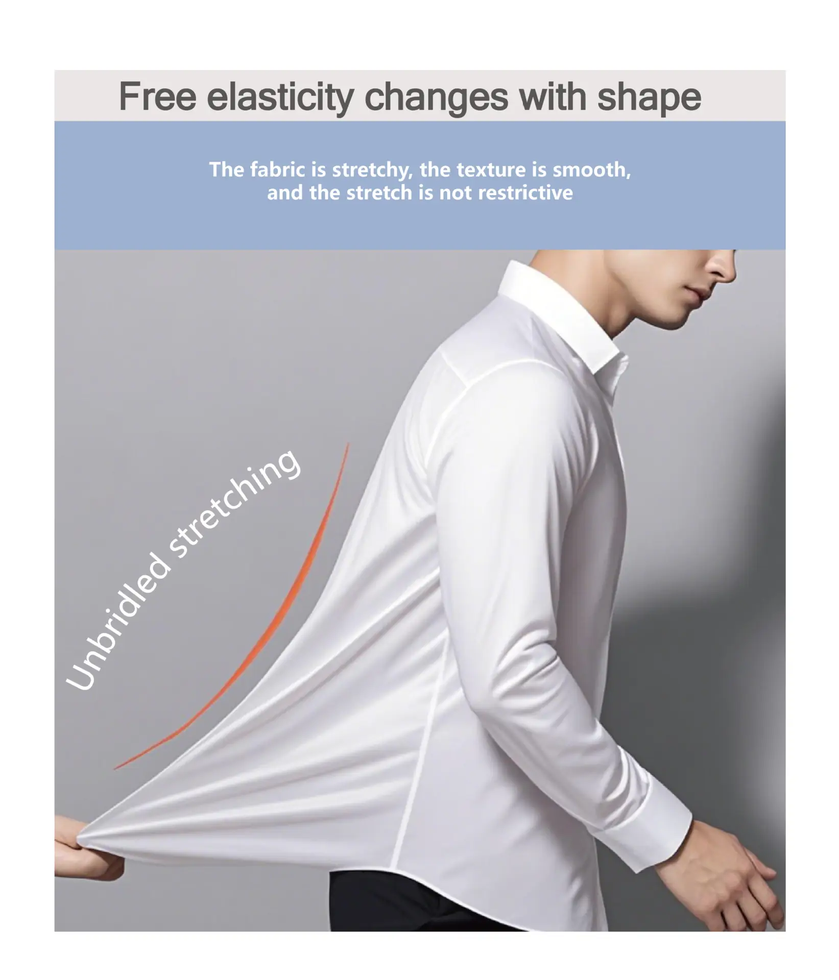 Men's Maroon Stretch Long Sleeve Button Shirt — feature 7