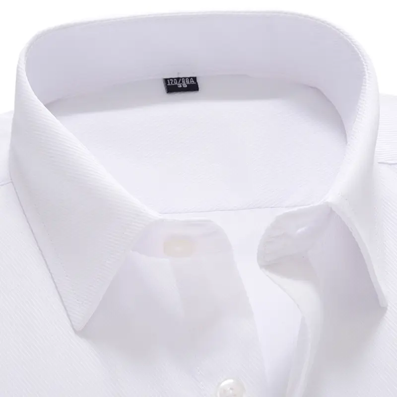 Men's White Slim Fit Button Down Shirt - Image 7