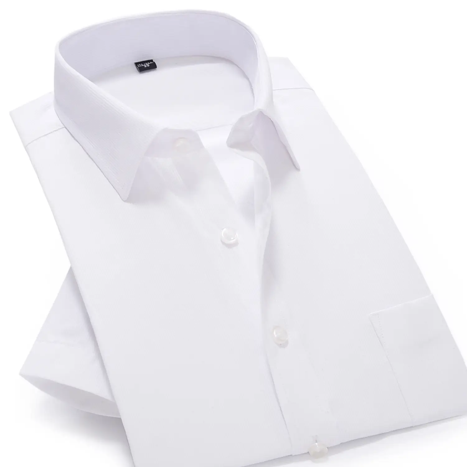 Men's White Slim Fit Button Down Shirt - Image 9