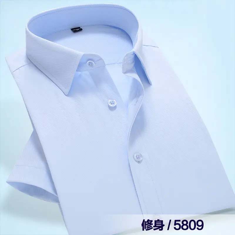 Men's White Slim Fit Button Down Shirt - Image 3