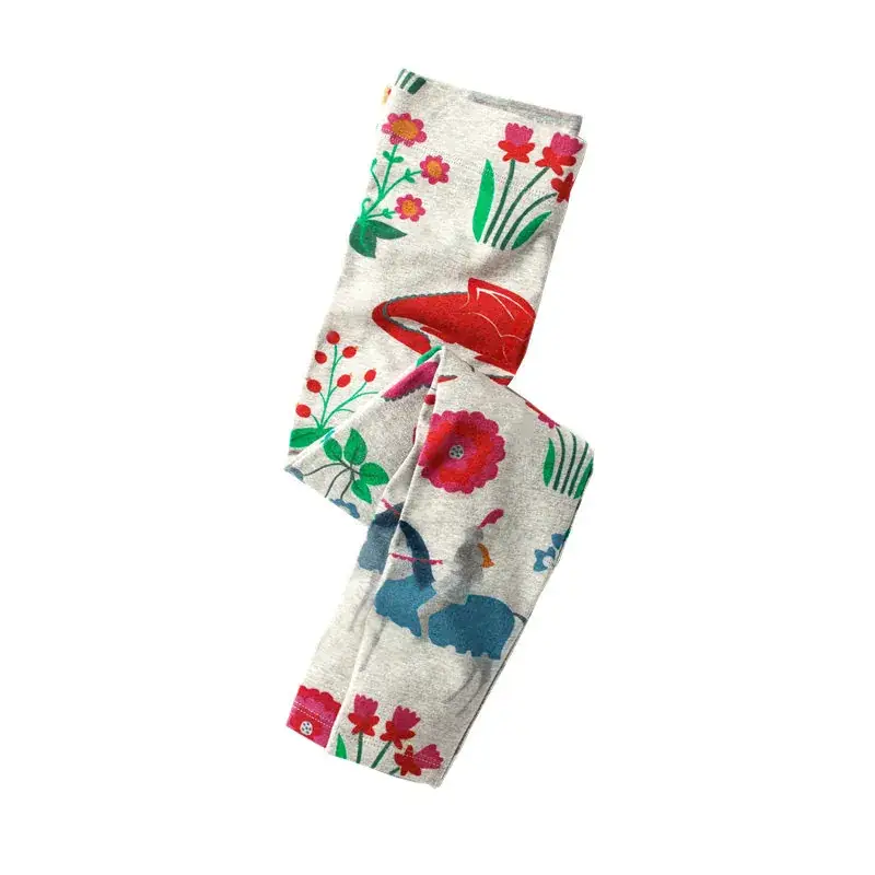 Autumn Printed Stretch Leggings for Girls Knitted Pants - Image 2