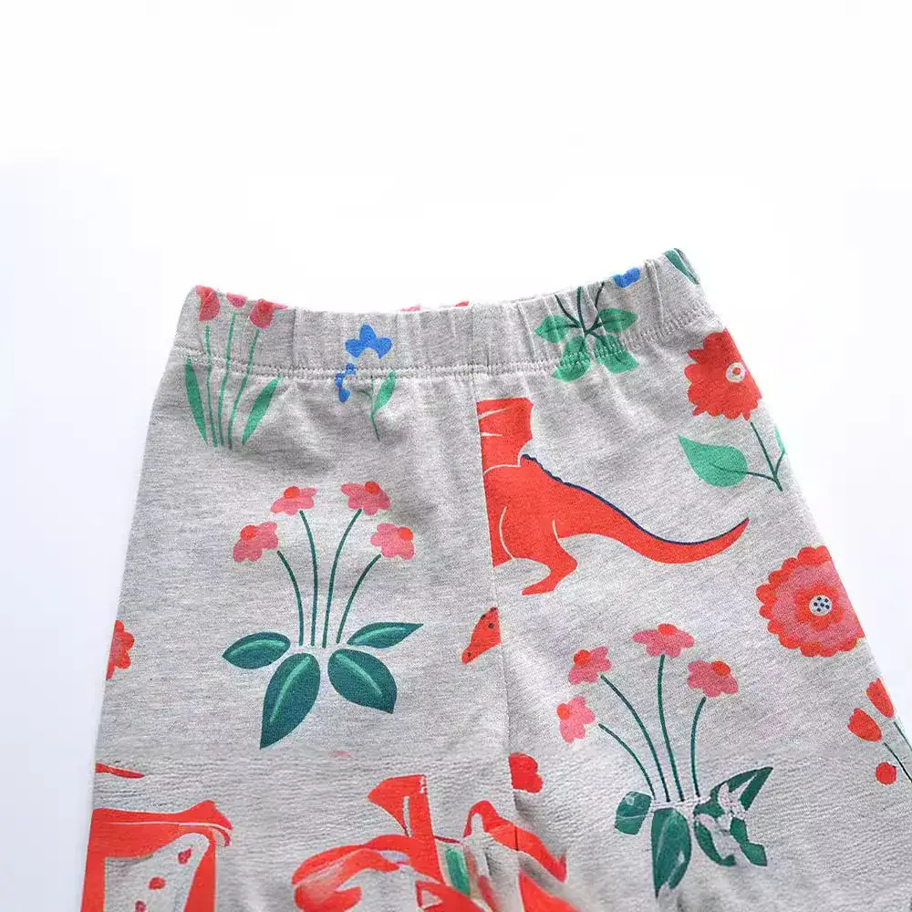 Autumn Printed Stretch Leggings for Girls Knitted Pants - Image 3