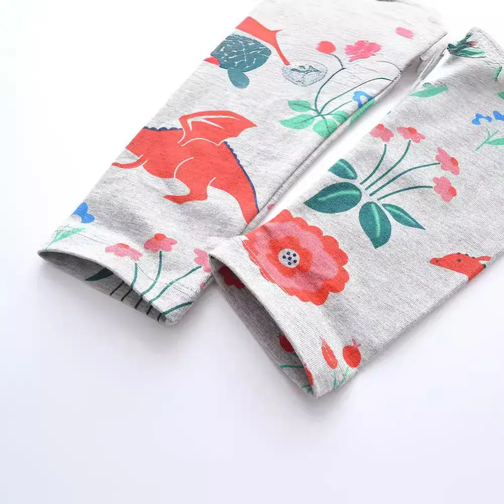 Autumn Printed Stretch Leggings for Girls Knitted Pants - Image 4