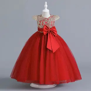 Pink Floral Mesh Kids Dress Large Bow — feature 3