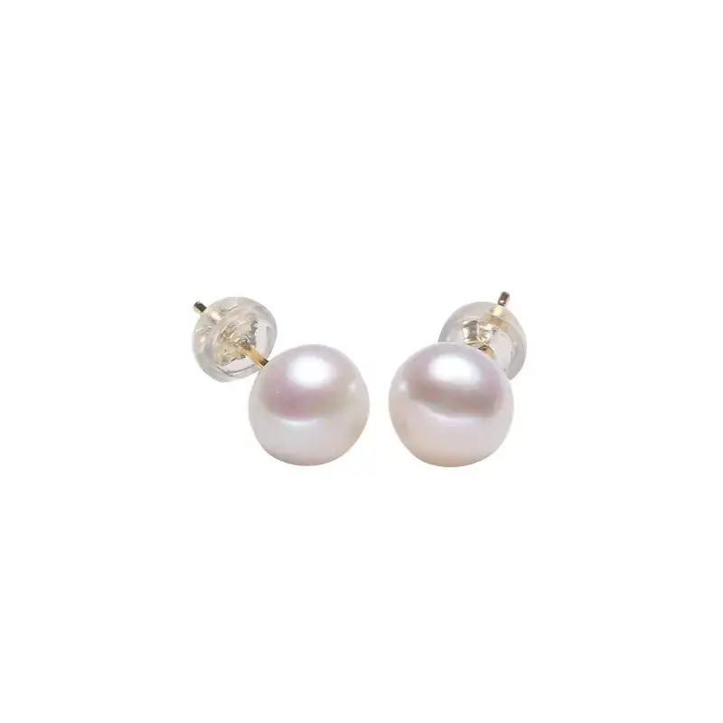 Zhuji 5A Pearl Earrings Gold Plated - Image 9
