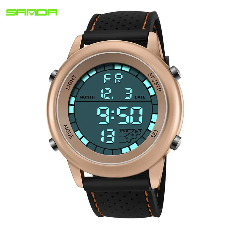 Sanda LED Digital Watch for Men Waterproof Multi-Function - Image 7