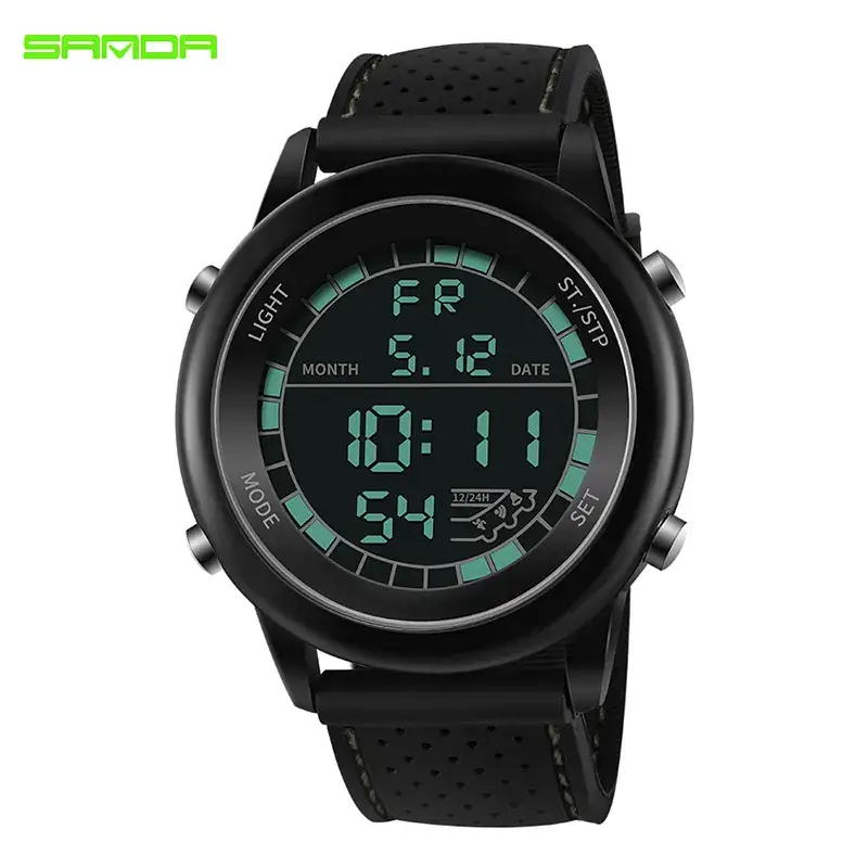 Sanda LED Digital Watch for Men Waterproof Multi-Function - Image 5