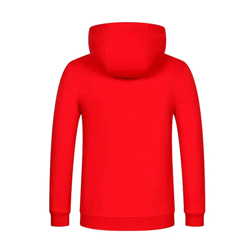 Men Red Full Zip Hoodie Winter Warm - Image 2