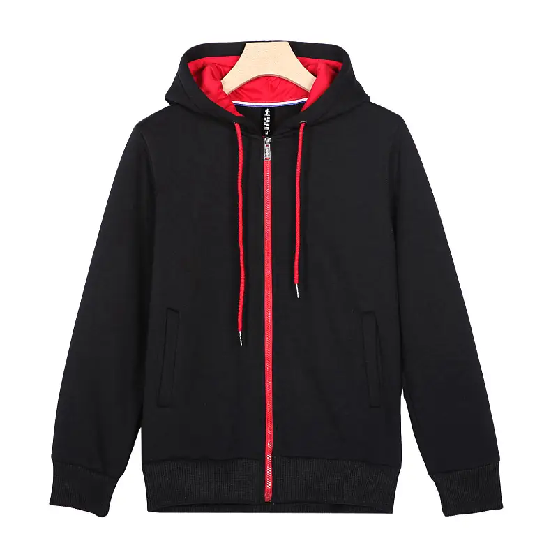 Blue Korean Style Hooded Sweatshirt for Men - Image 2