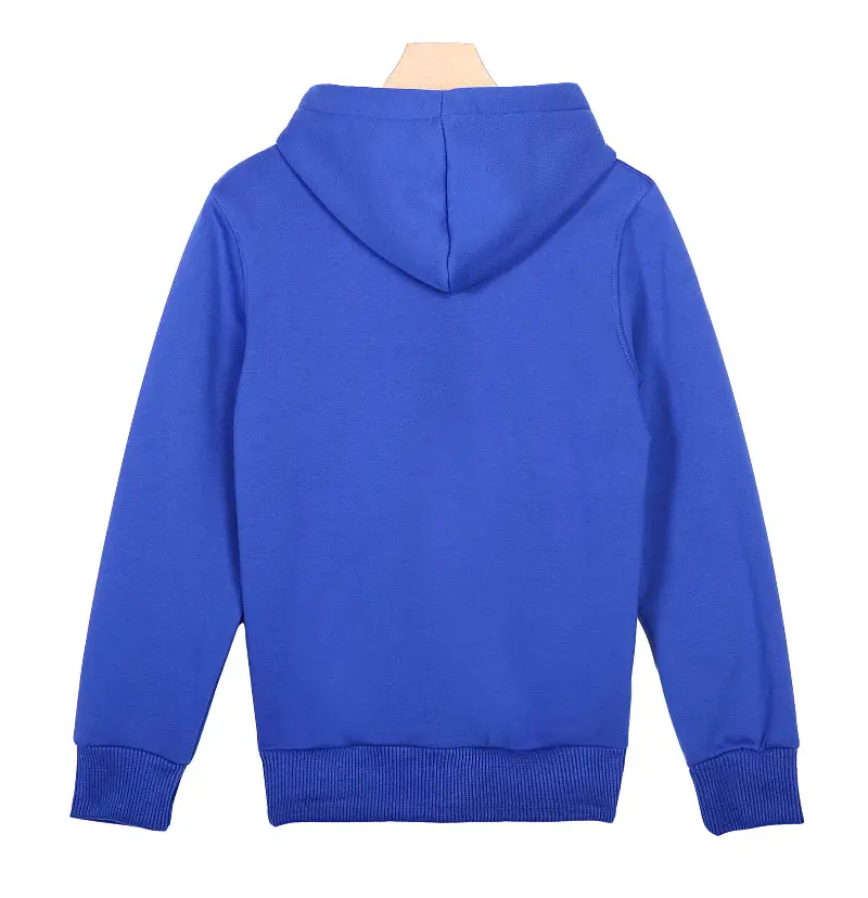 Blue Korean Style Hooded Sweatshirt for Men - Image 4