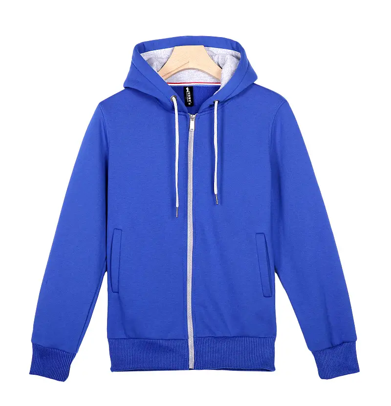 Blue Korean Style Hooded Sweatshirt for Men - Image 5