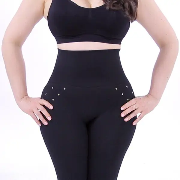 Black Velvet High-Waisted Leggings for Women