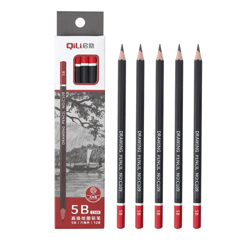 Sketch pencil art 2B pencil 2b a box of student painting 2h-14b log drawing sketch pen suit wholesale