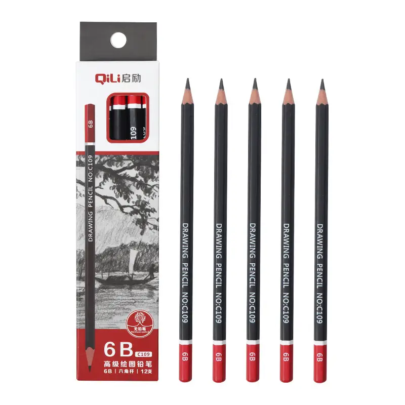 Sketch pencil art 2B pencil 2b a box of student painting 2h-14b log drawing sketch pen suit wholesale