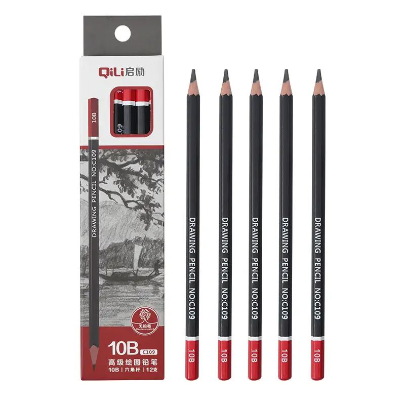 Sketch pencil art 2B pencil 2b a box of student painting 2h-14b log drawing sketch pen suit wholesale