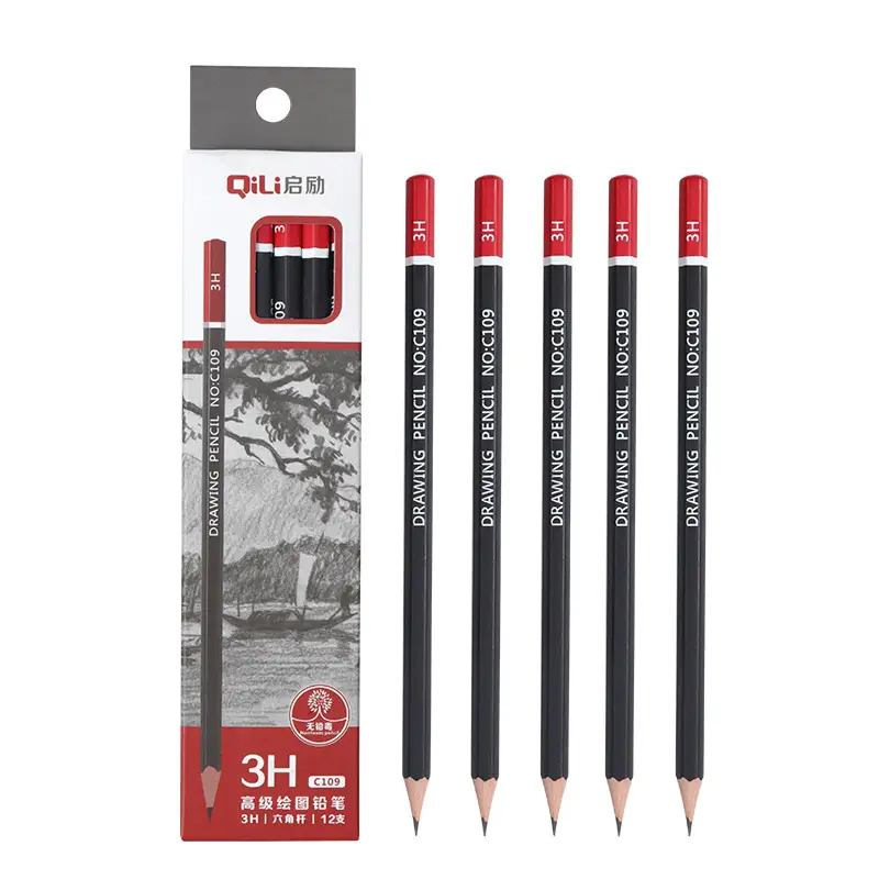 Sketch pencil art 2B pencil 2b a box of student painting 2h-14b log drawing sketch pen suit wholesale