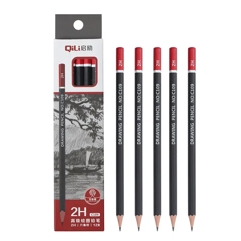 Sketch pencil art 2B pencil 2b a box of student painting 2h-14b log drawing sketch pen suit wholesale