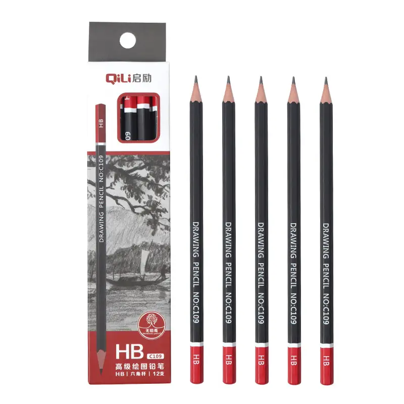 Sketch pencil art 2B pencil 2b a box of student painting 2h-14b log drawing sketch pen suit wholesale