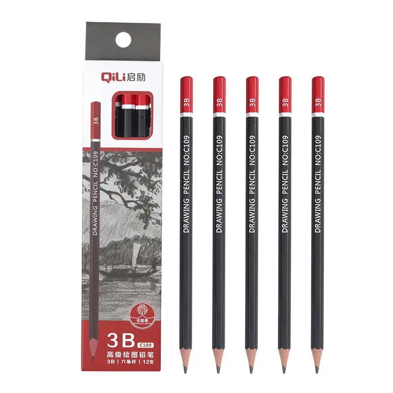 Sketch pencil art 2B pencil 2b a box of student painting 2h-14b log drawing sketch pen suit wholesale