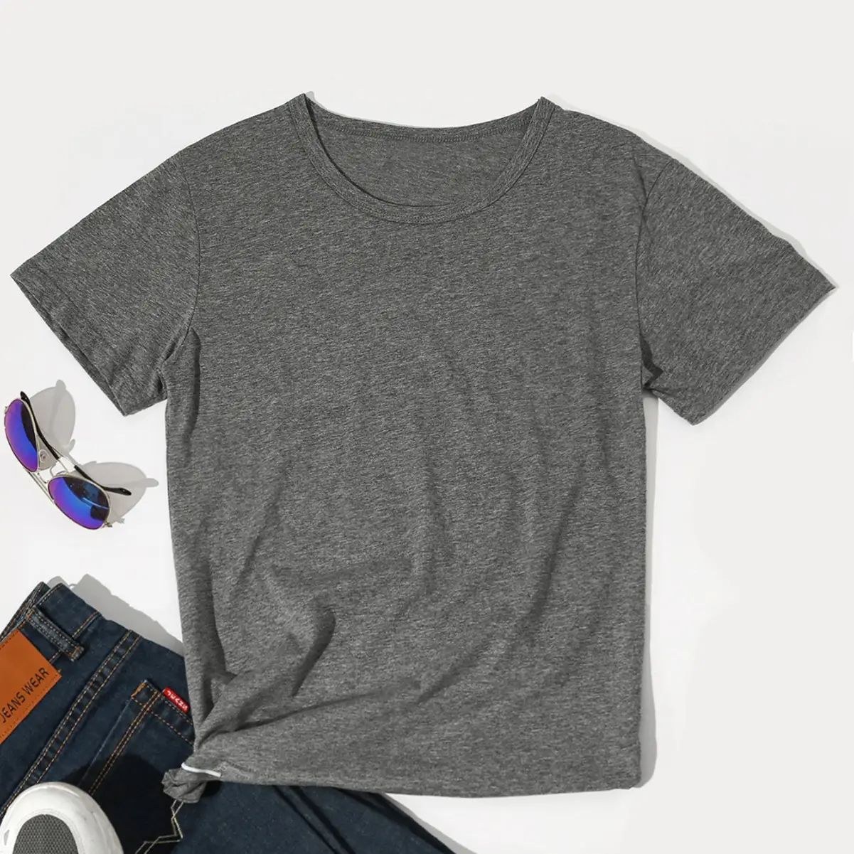 Pink T-Shirt with Red Print, 120g Lightweight - Image 12