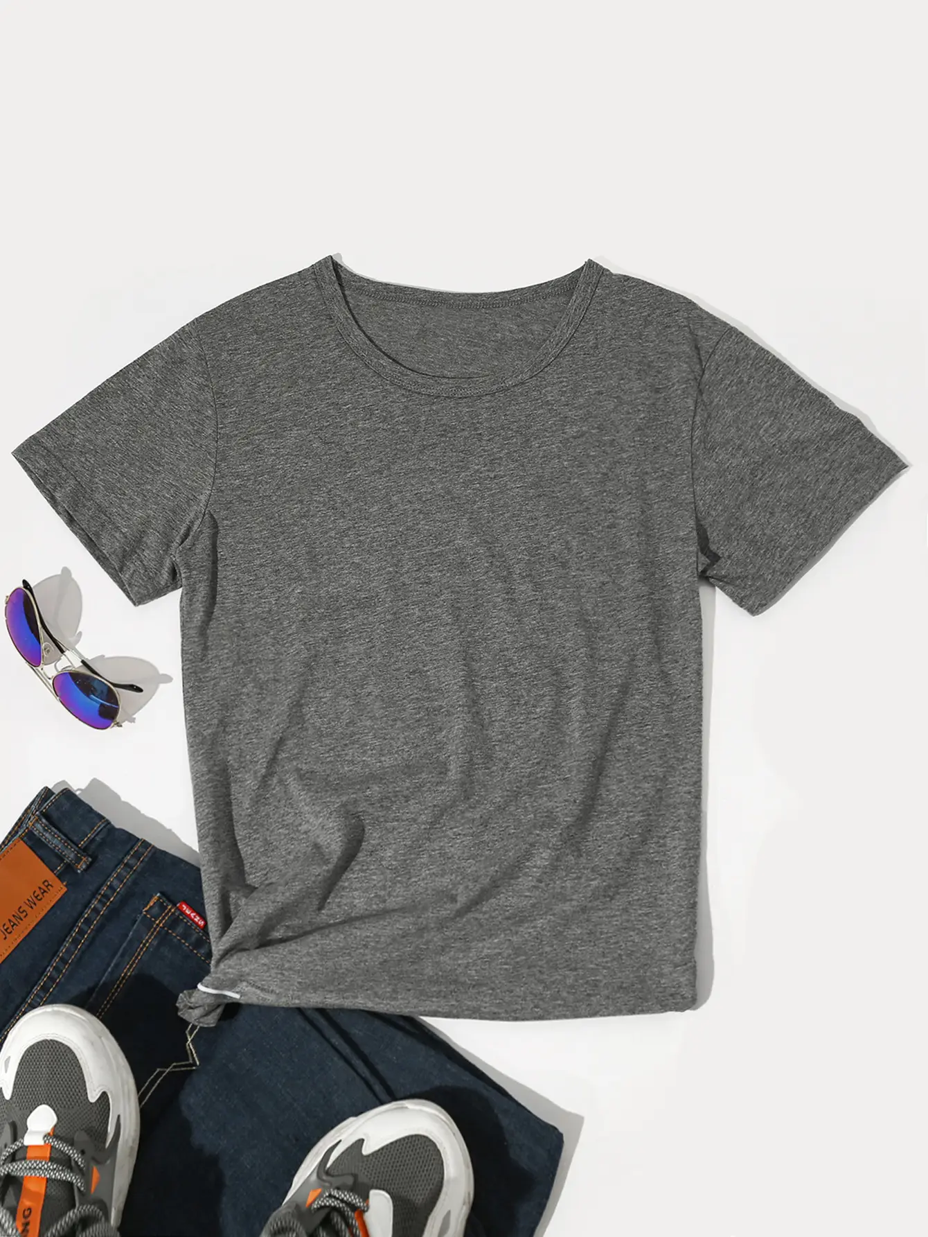Pink T-Shirt with Red Print, 120g Lightweight - Image 3