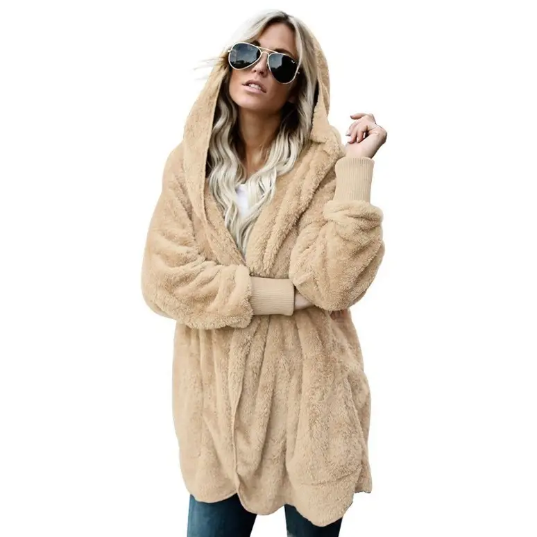 Women's Warm Long Sleeve Mao Mao Jacket Pink - Image 14
