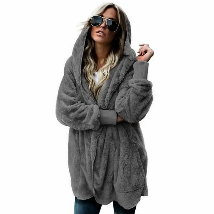 Women's Warm Long Sleeve Mao Mao Jacket Pink - Image 15