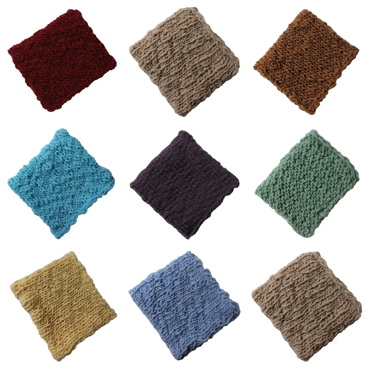 Newborn Photo Blanket Multi-Color Wool Thick Square - Image 19