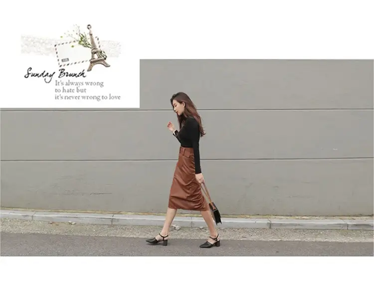 Women Pile Collar Long Sleeve Black T-Shirt — feature 6