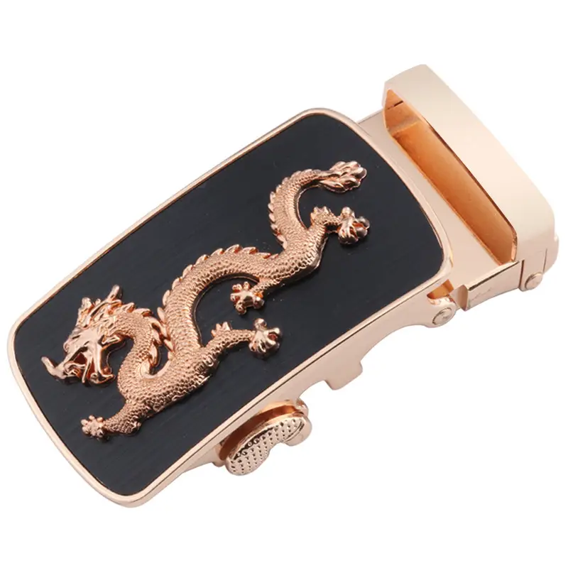 Men's Black Alloy Belt Buckle Set Gold Finish - Image 26