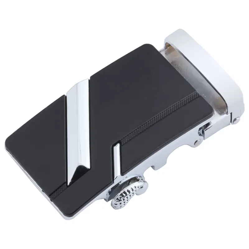 Men's Black Alloy Belt Buckle Set Gold Finish